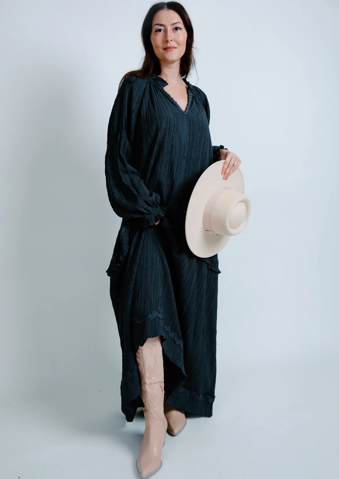 Olivia Midi Dress - Charcoal