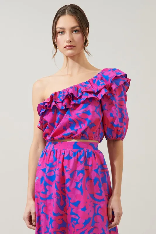 One Shoulder Crop Top