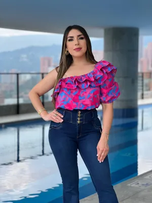 One Shoulder Crop Top