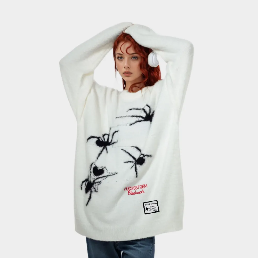 OOC' High Street Retro Spider Unisex Knitted Sweater