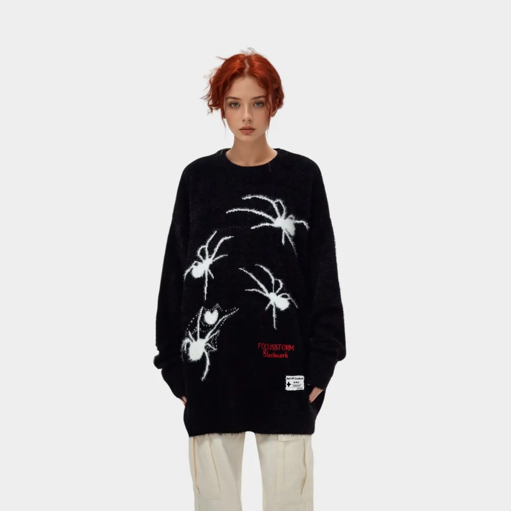 OOC' High Street Retro Spider Unisex Knitted Sweater
