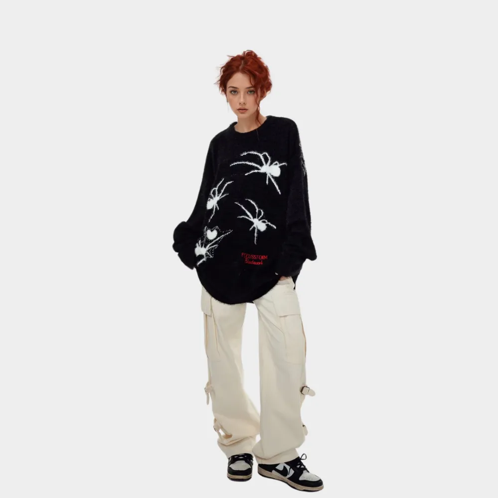 OOC' High Street Retro Spider Unisex Knitted Sweater