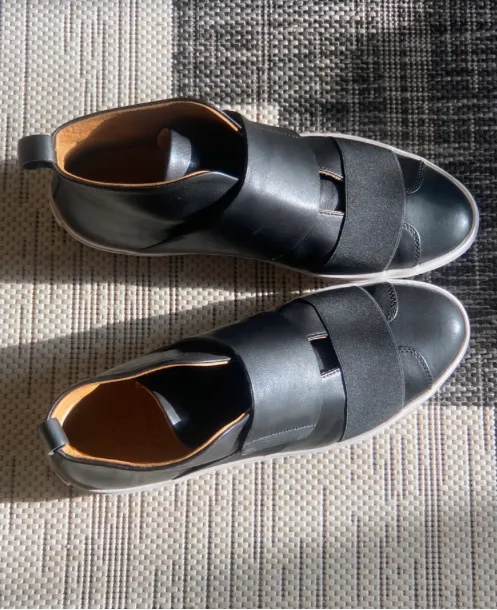 Opa High Top Sneaker Black Leather