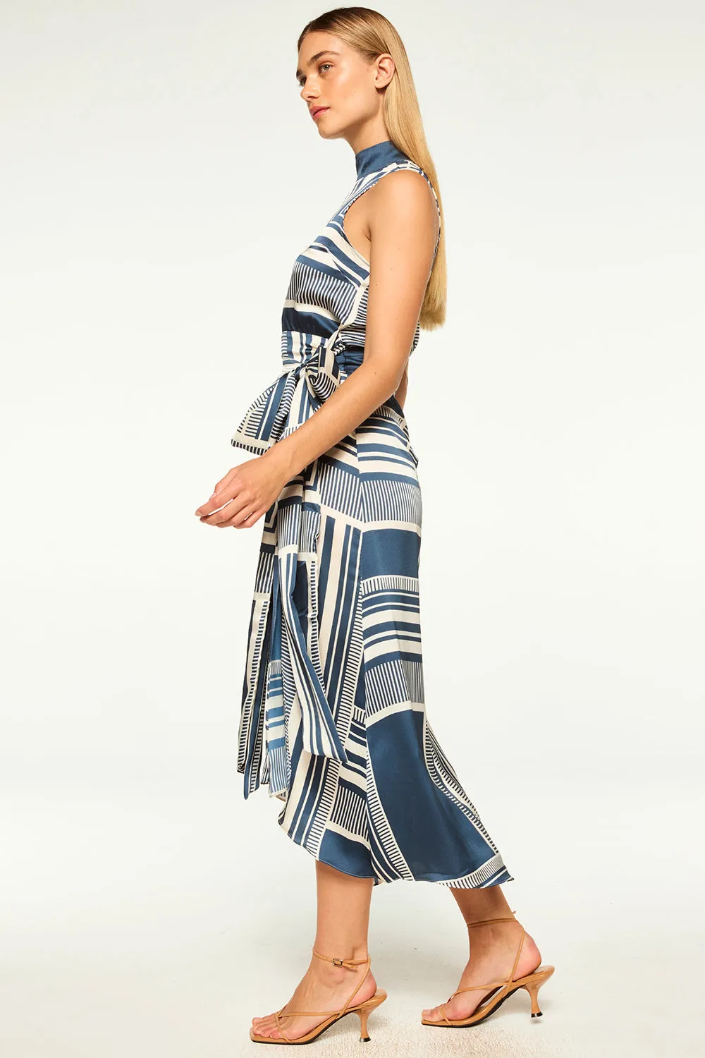 Ophira Dress in Linear Geo by Misa