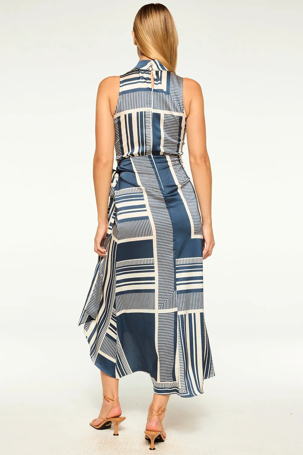 Ophira Dress in Linear Geo by Misa