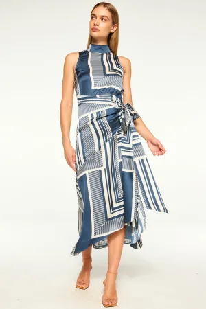 Ophira Dress in Linear Geo by Misa