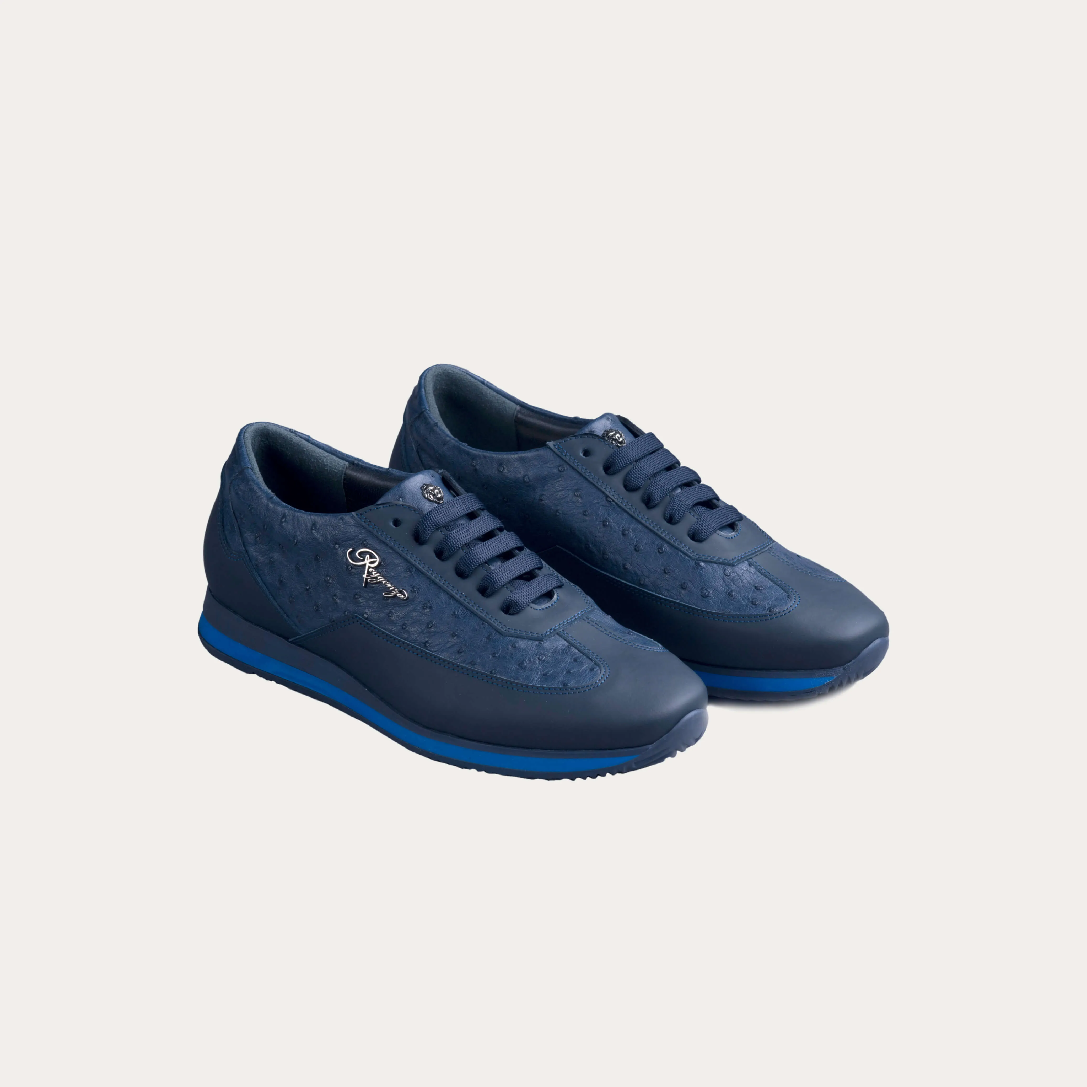 Ostrich Leather Runner Sneakers