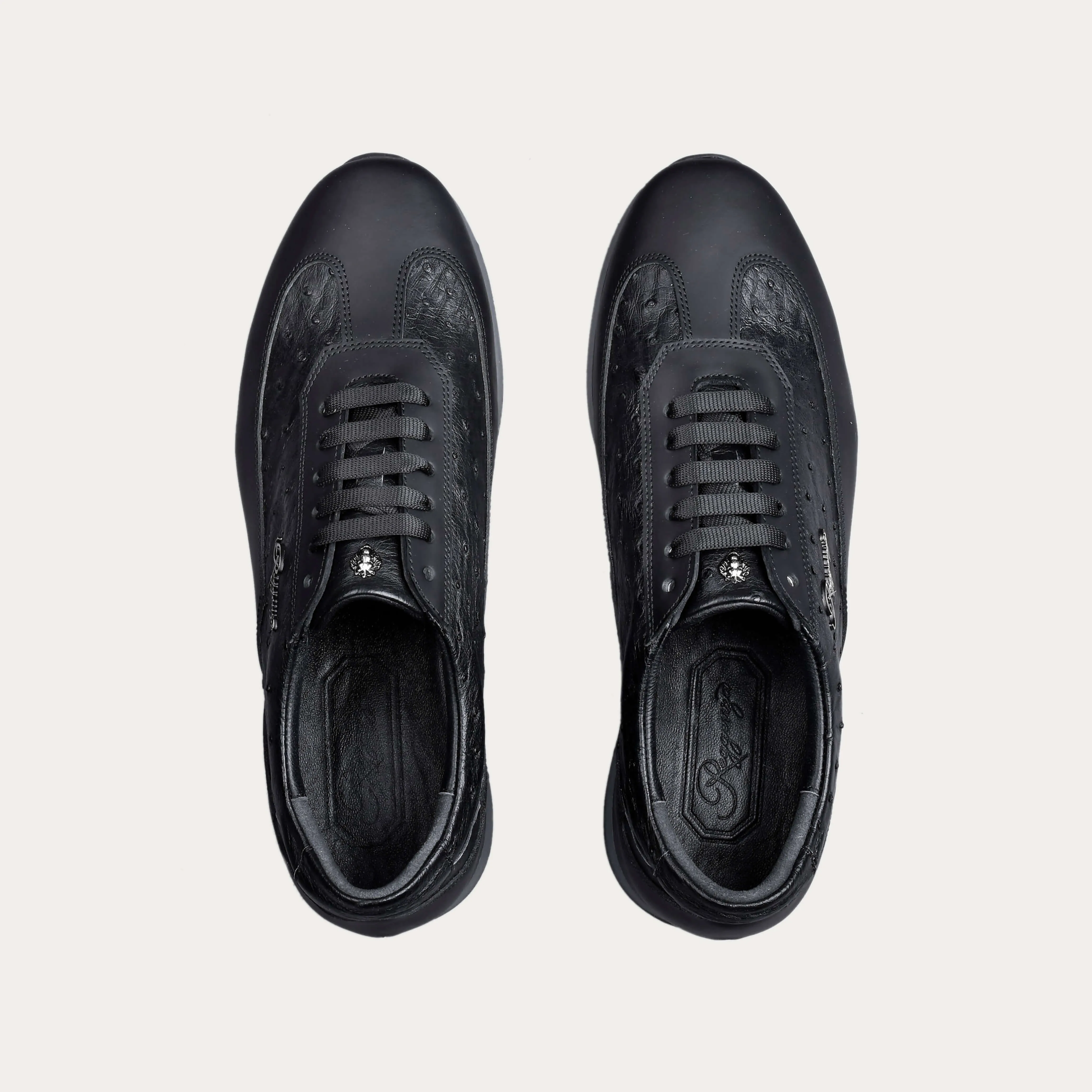 Ostrich Leather Runner Sneakers