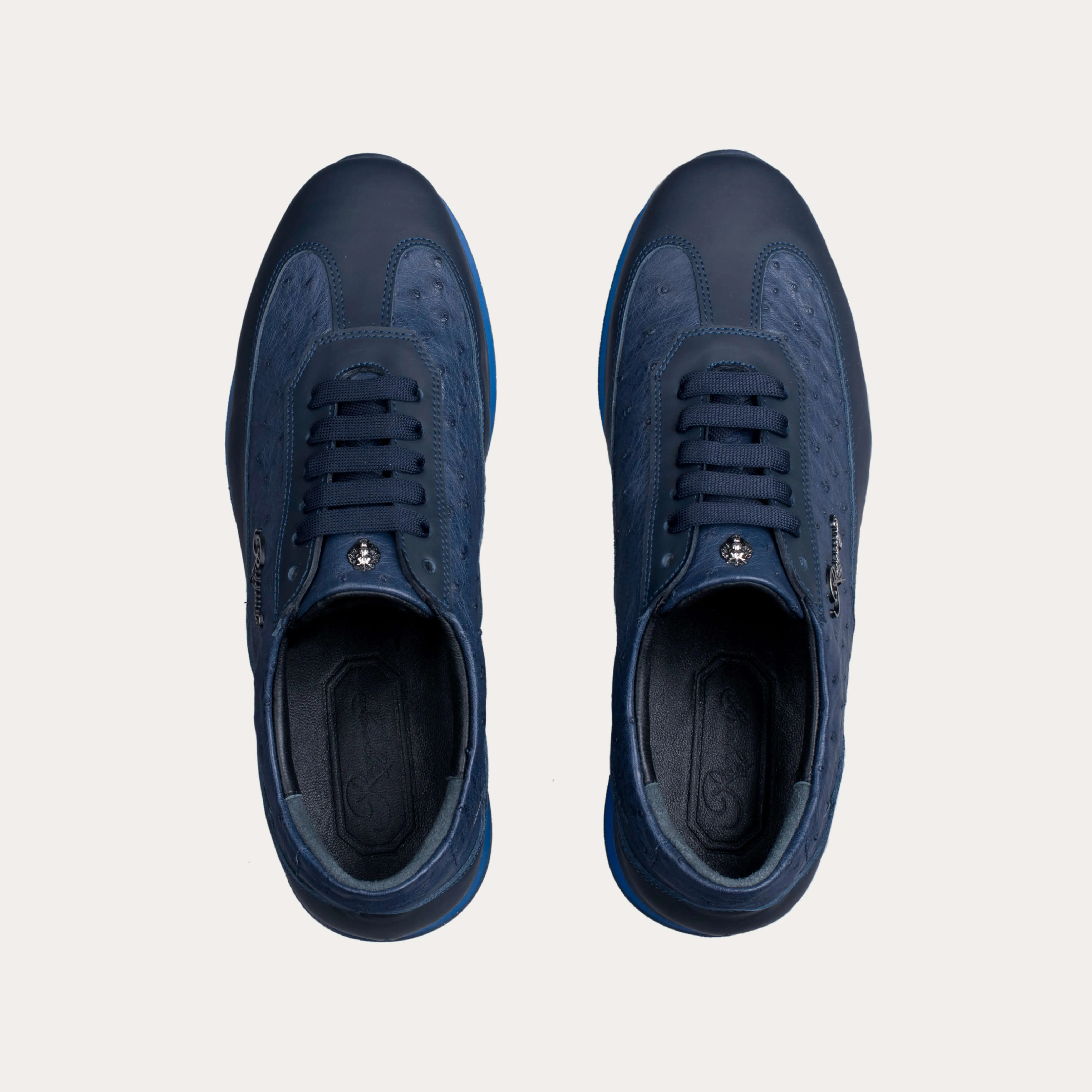 Ostrich Leather Runner Sneakers