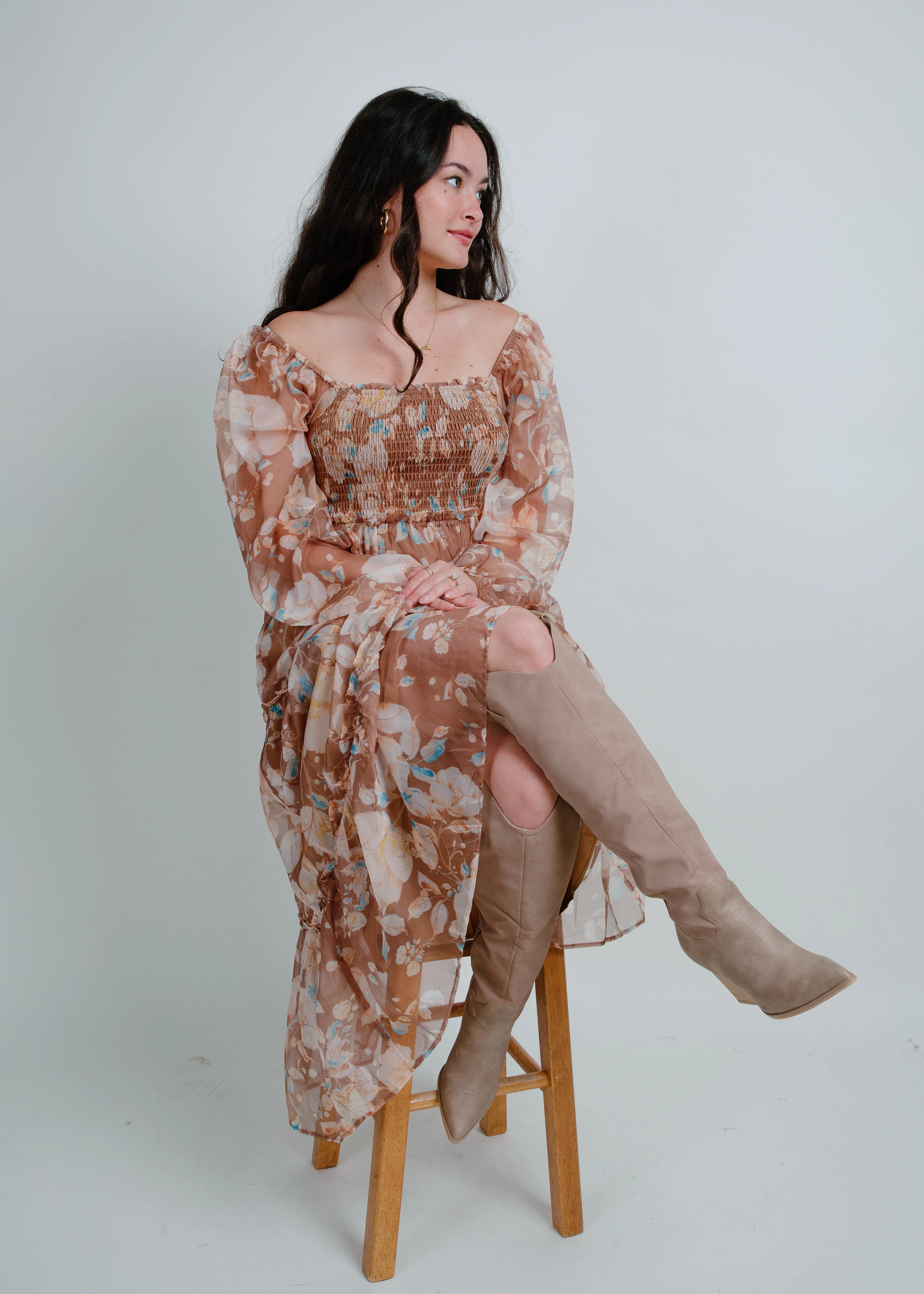 Out and About Floral Midi Dress