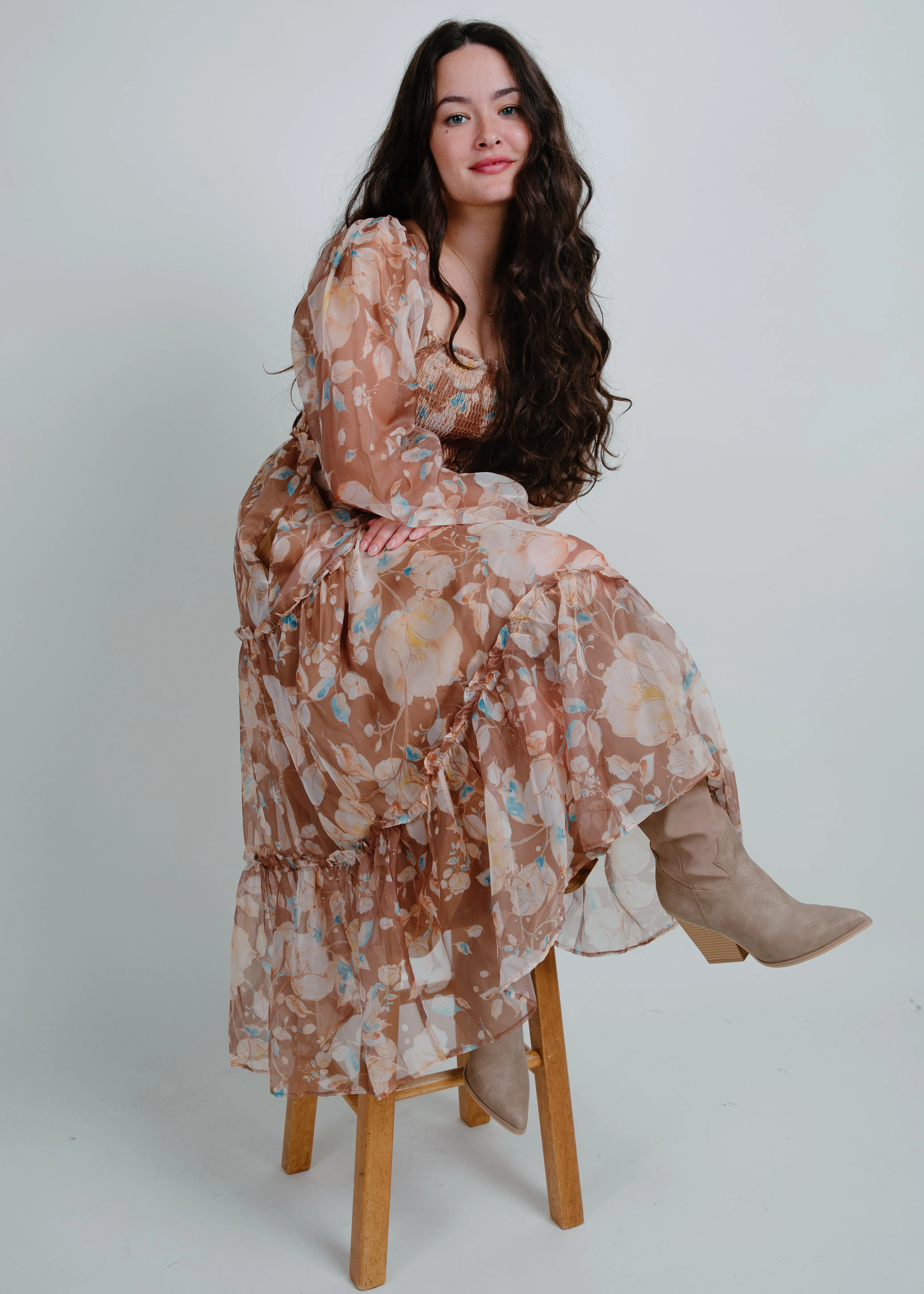 Out and About Floral Midi Dress