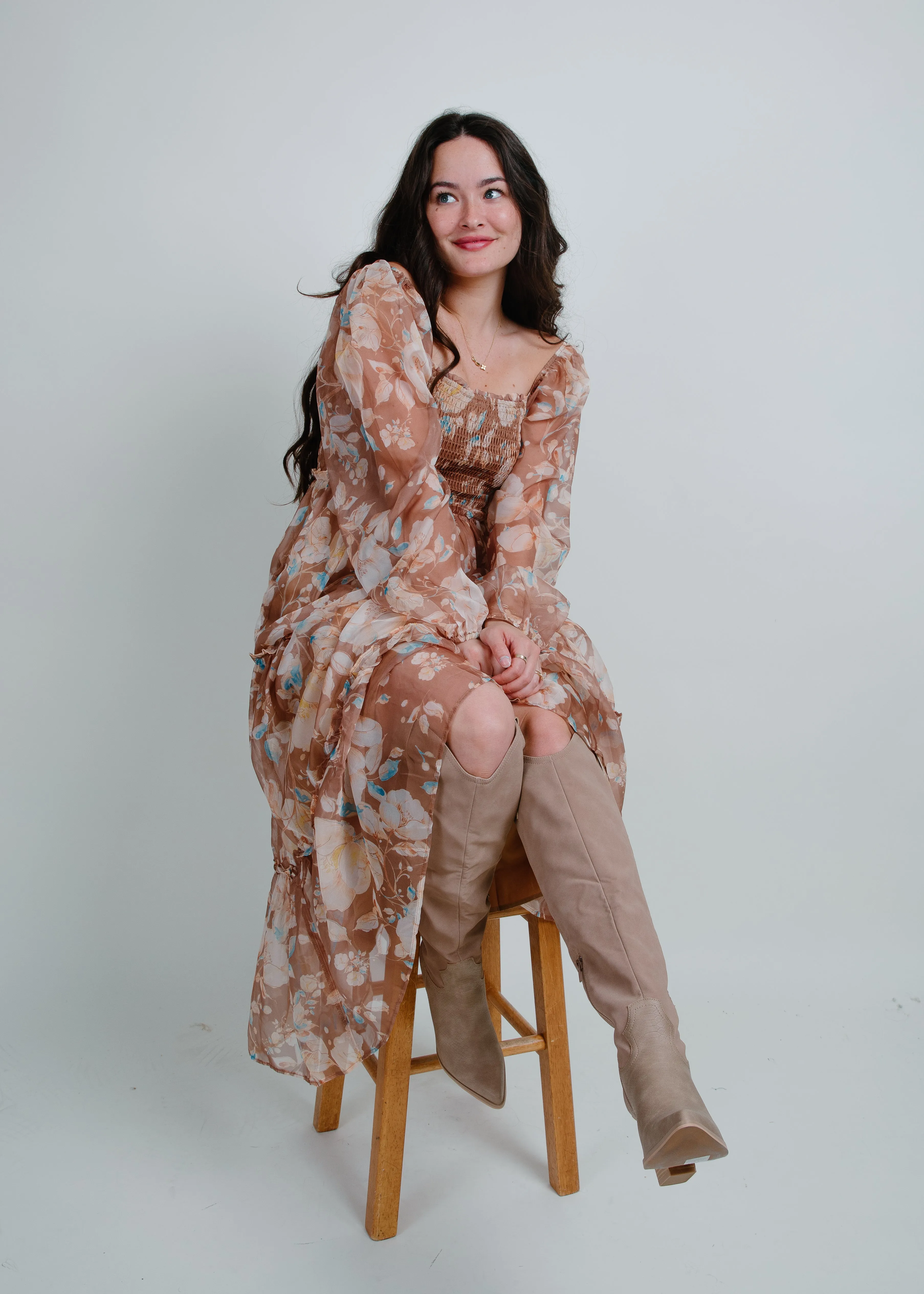 Out and About Floral Midi Dress