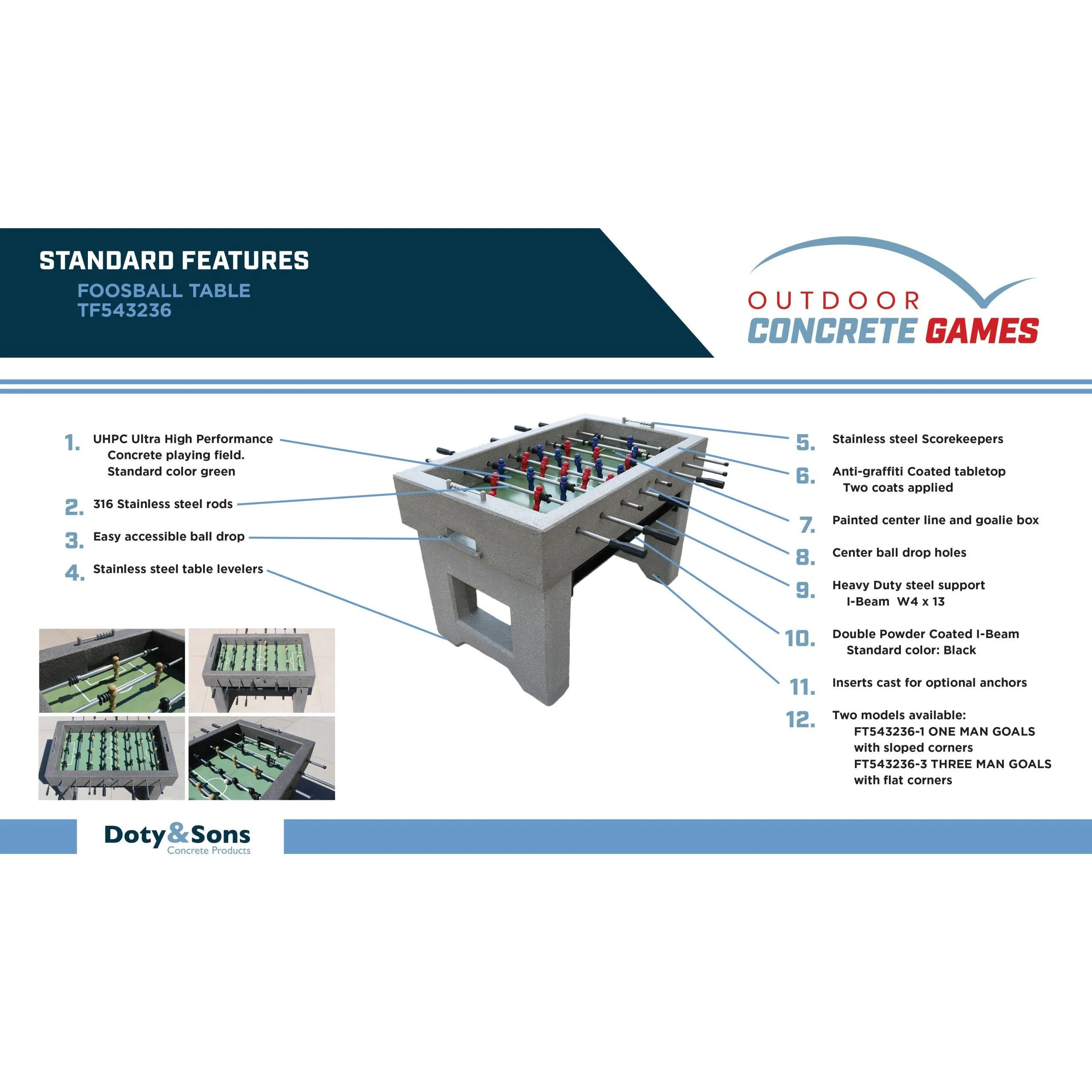 Outdoor Foosball Table – Three Man Goalie