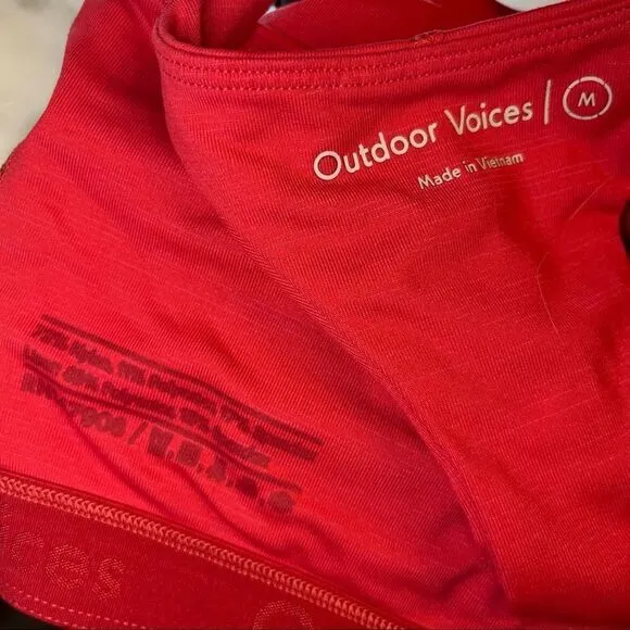Outdoor Voices TechSweat Move Free Crop Top Bra