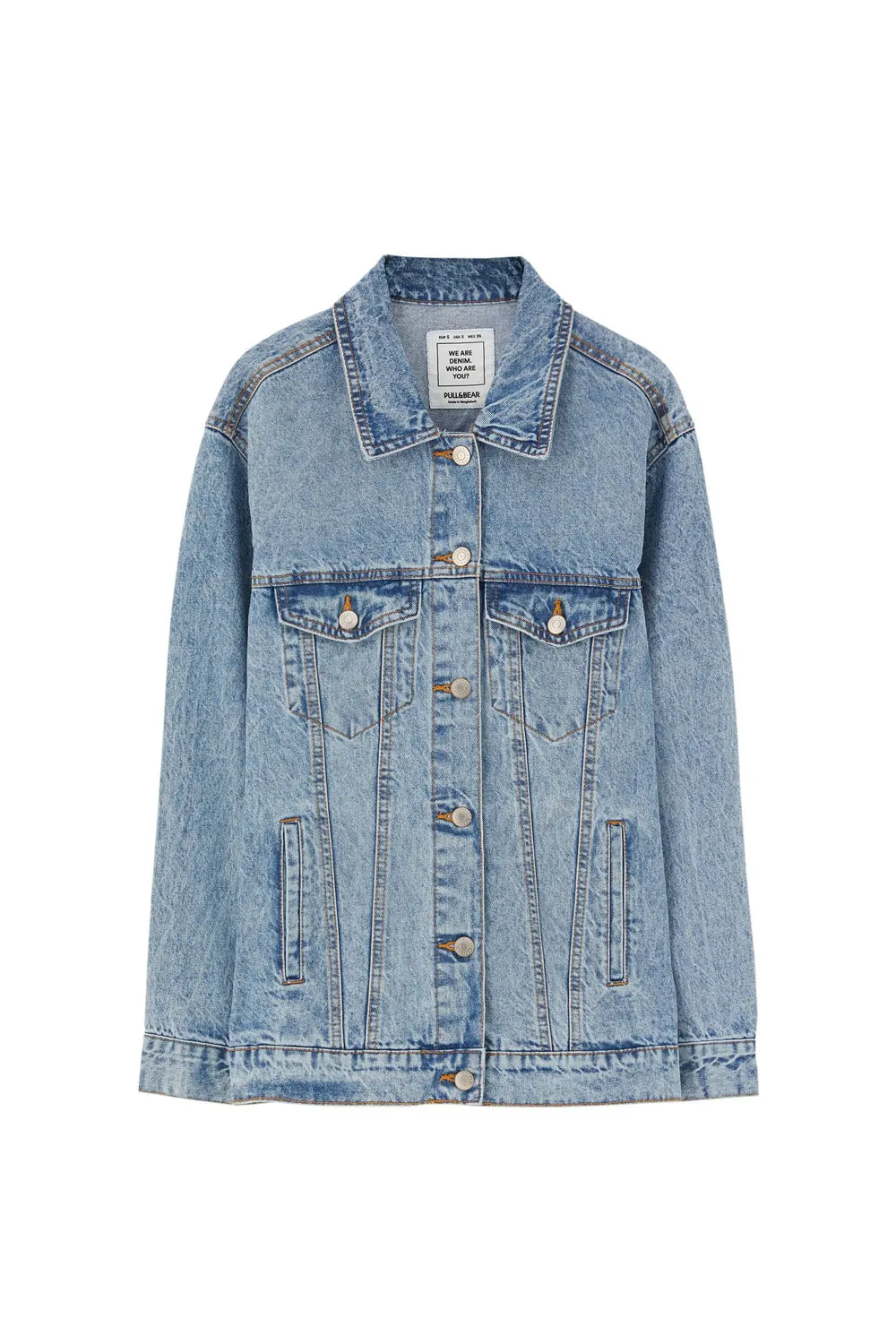 Oversized Denim Jacket With Buttons