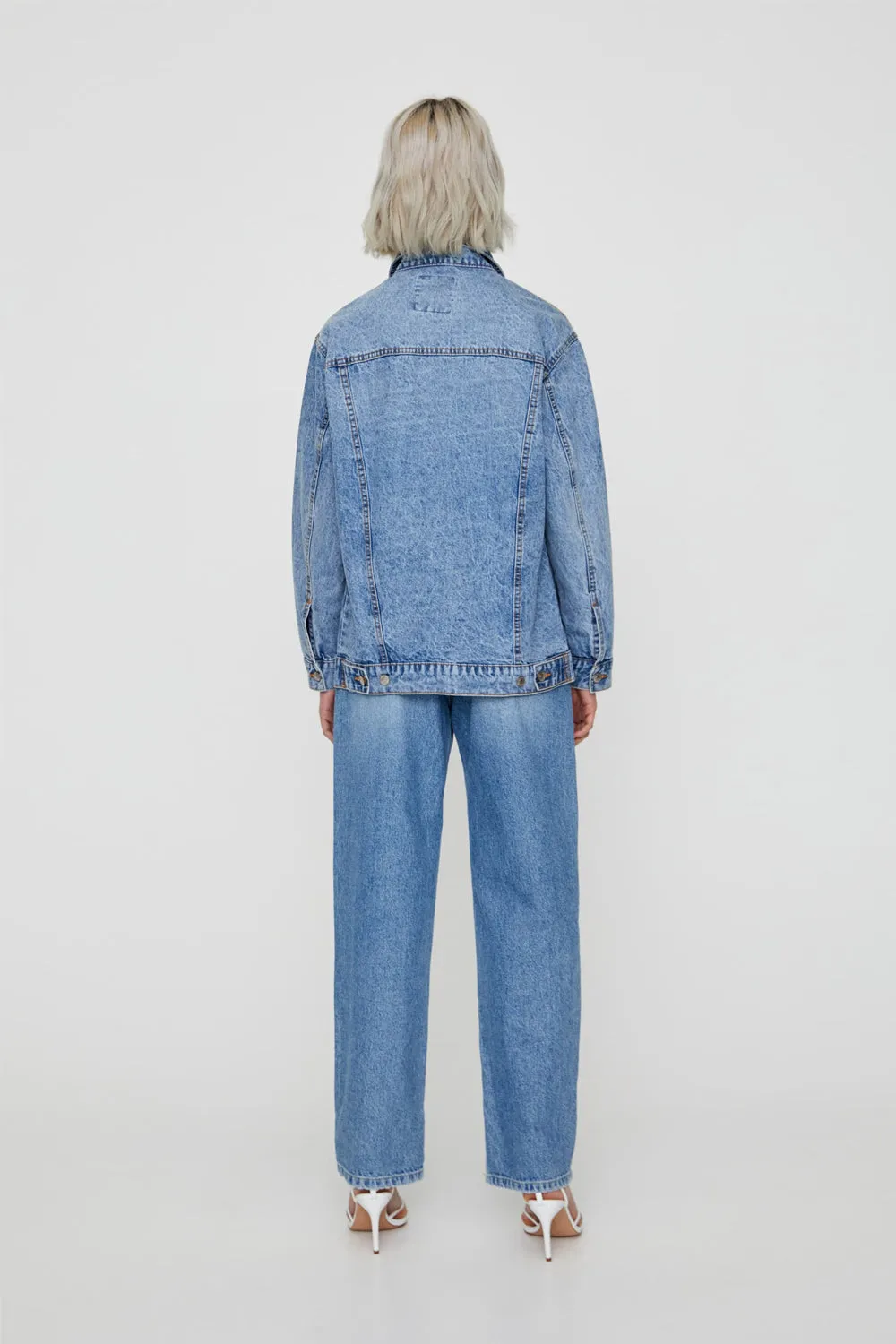 Oversized Denim Jacket With Buttons