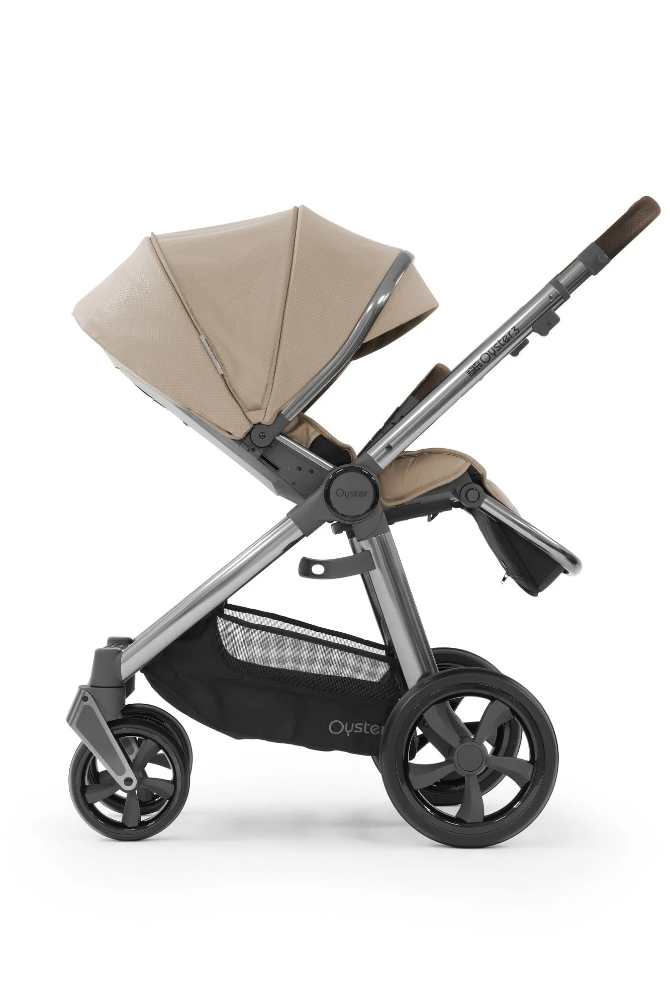 Oyster 3 Pushchair and Carrycot - Gun Metal/Butterscotch