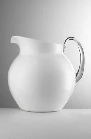 Palla Glazed Pitcher White