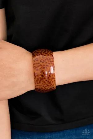 Paparazzi- Jungle Cruise Brown Acrylic Bracelet