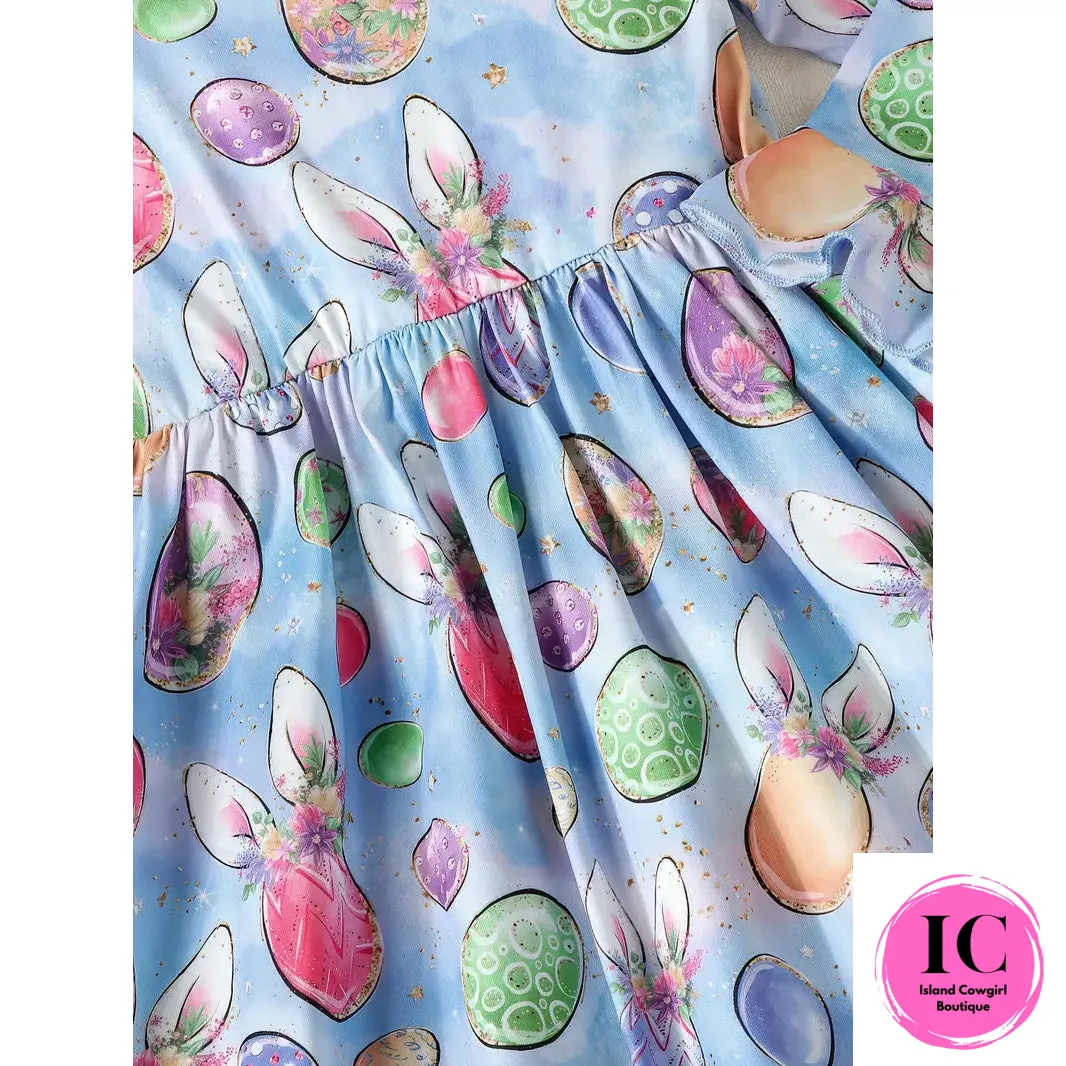 Pastel Easter Egg Toddler Dress