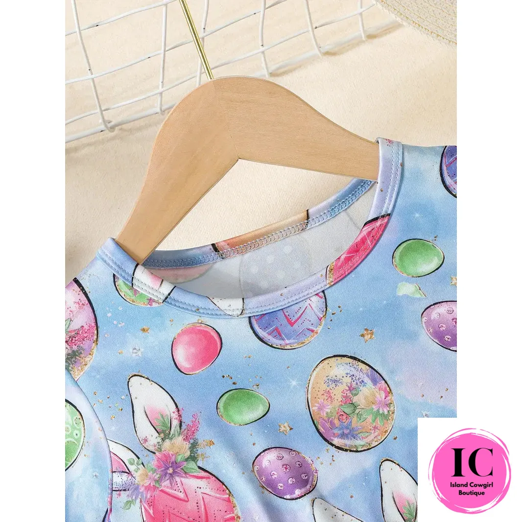 Pastel Easter Egg Toddler Dress