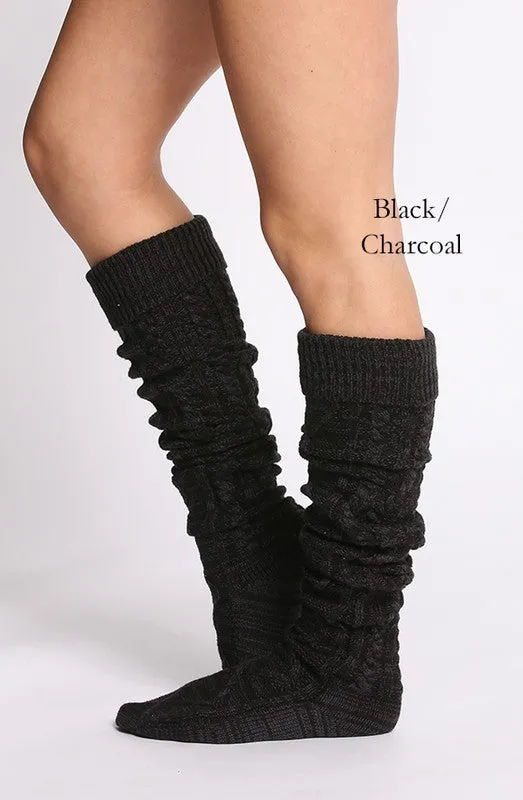 PENNY CABLE KNEE HIGH SOCKS