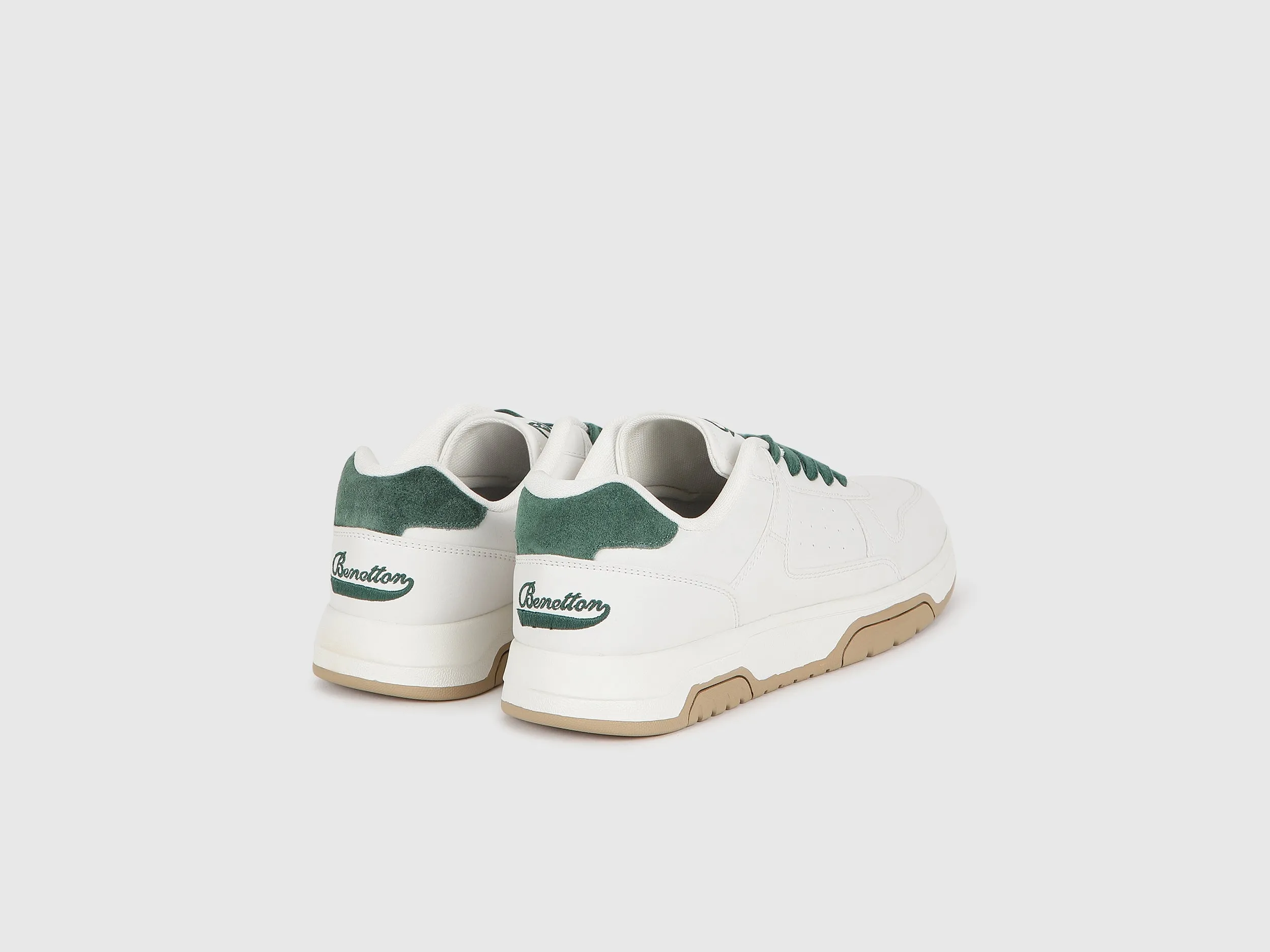 Perforated Pattern Lace-Up Casual Sneakers