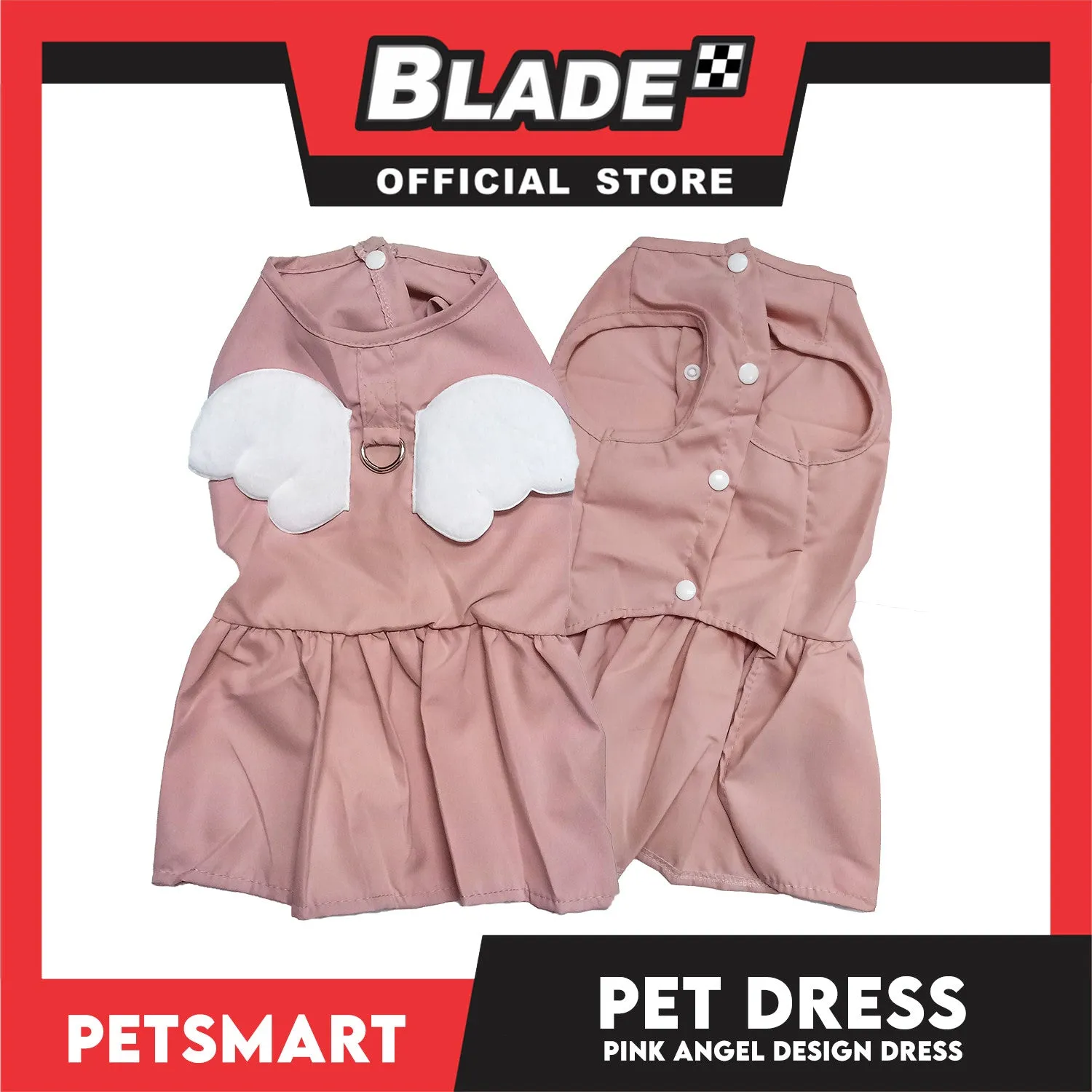 Pet Dress Pink Angel Design (Medium) Pet Clothes