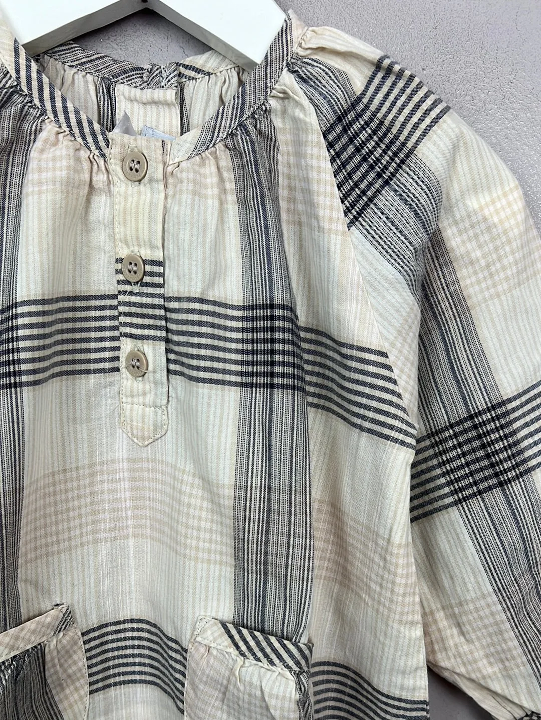 Petit Bateau Check Lightweight Dress 18m