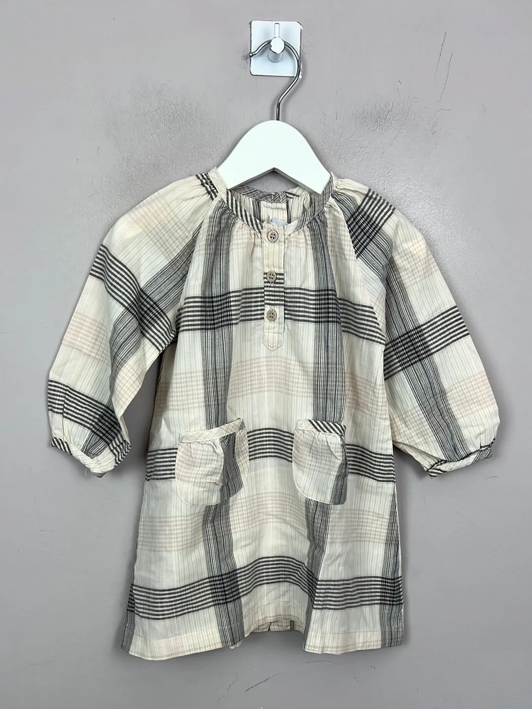 Petit Bateau Check Lightweight Dress 18m