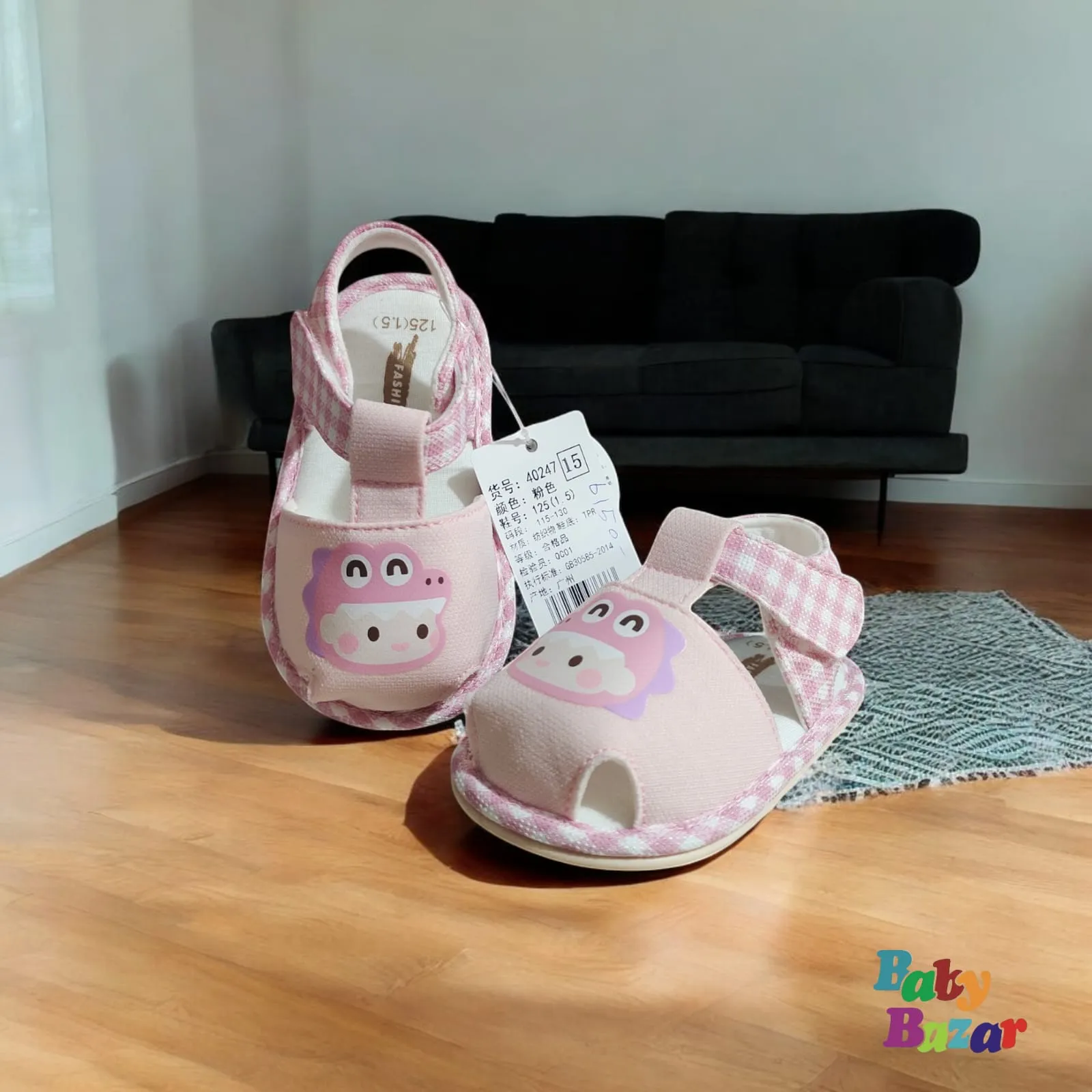 Pink Hippo Baby Sandals  Comfortable & Lightweight for Toddlers