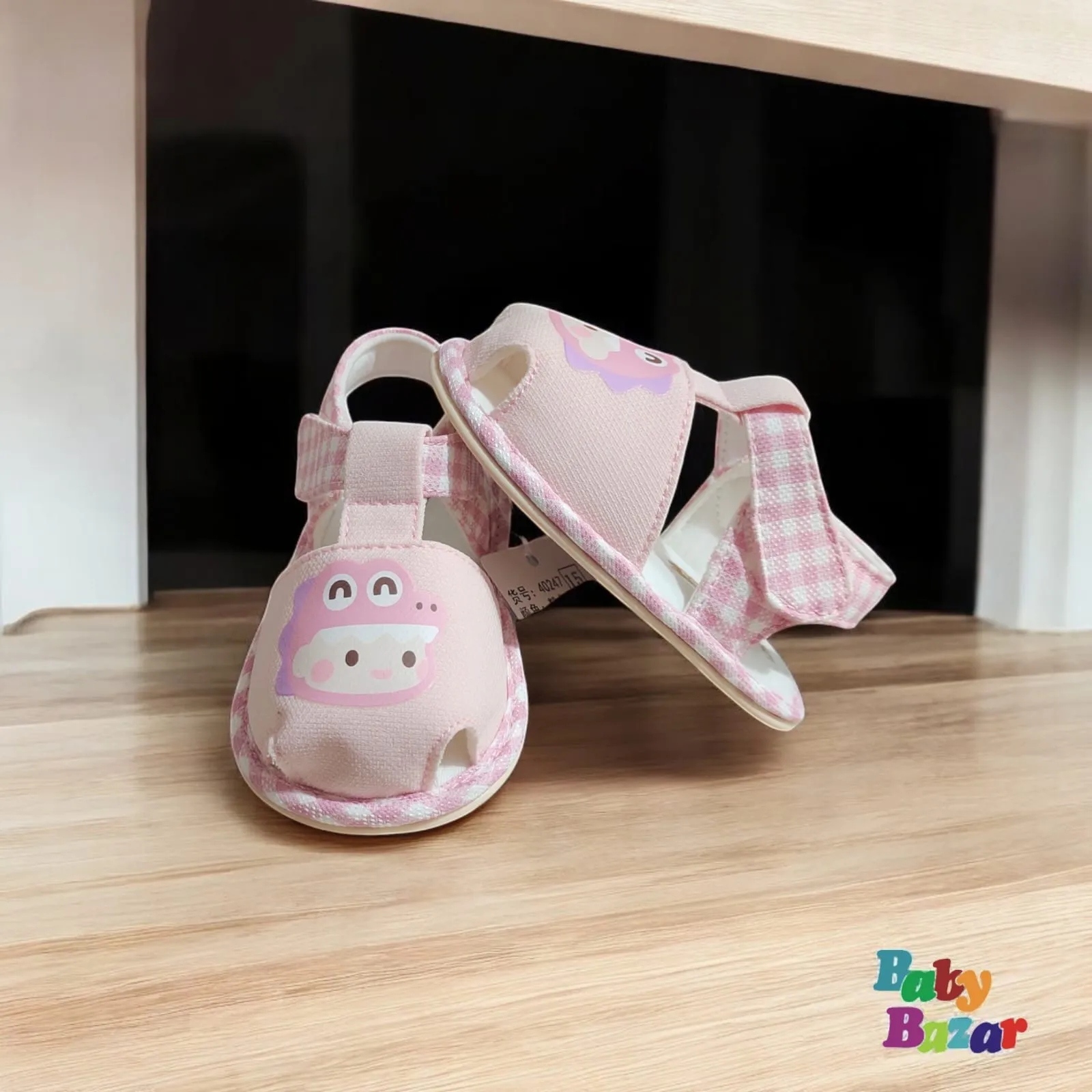 Pink Hippo Baby Sandals  Comfortable & Lightweight for Toddlers