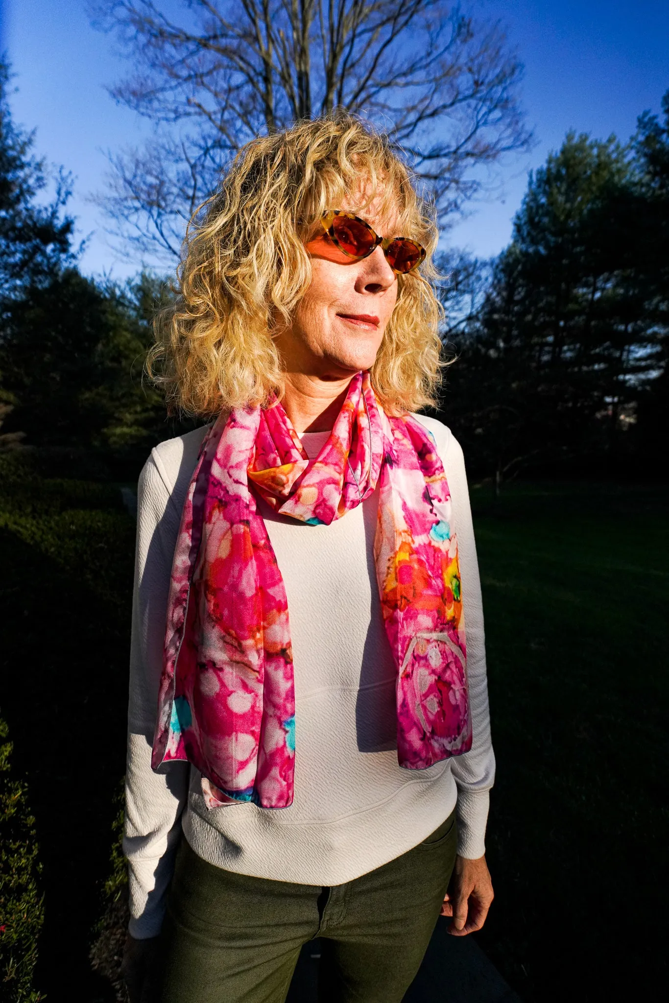 Pink Pearl - Silk Scarf