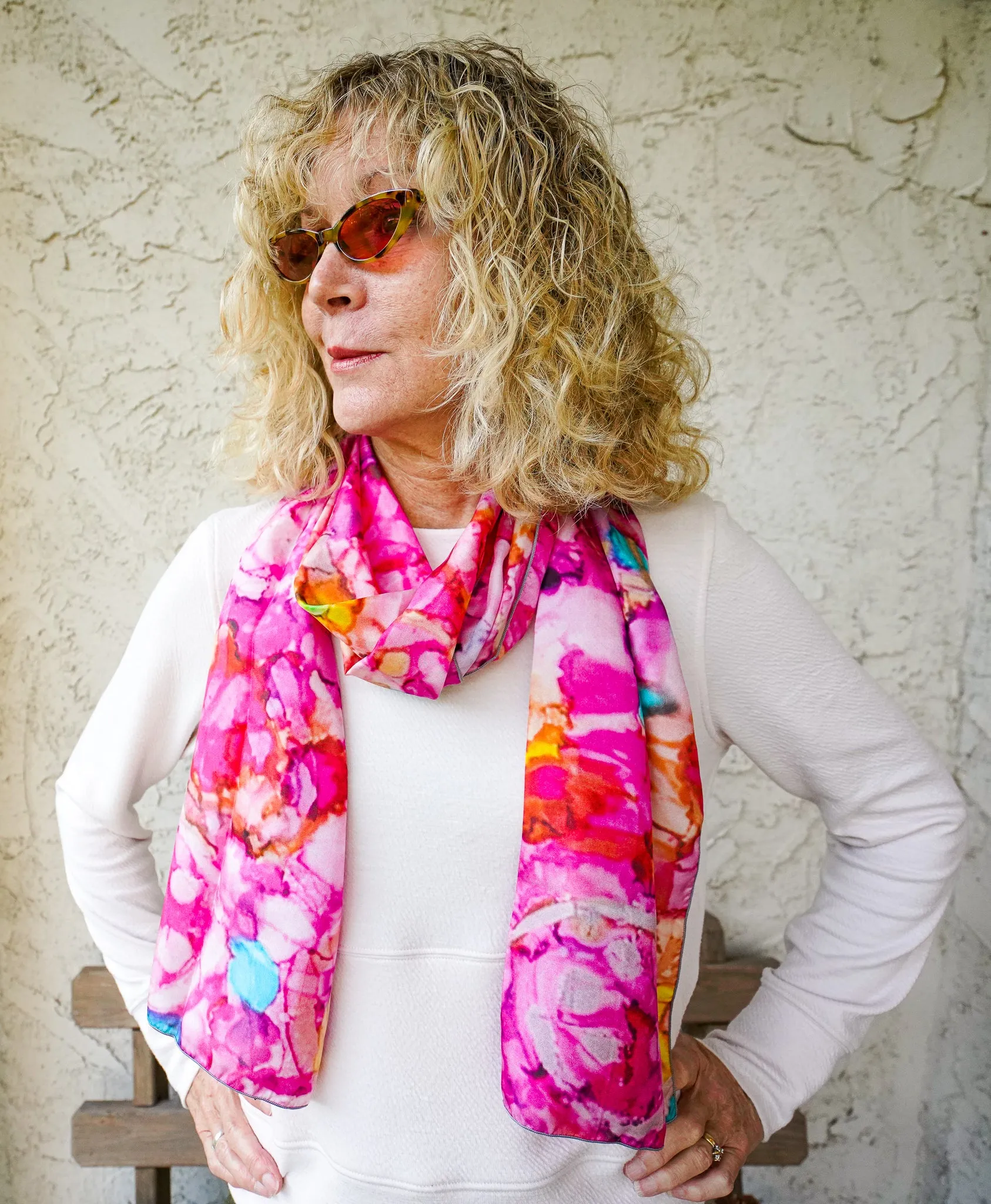 Pink Pearl - Silk Scarf