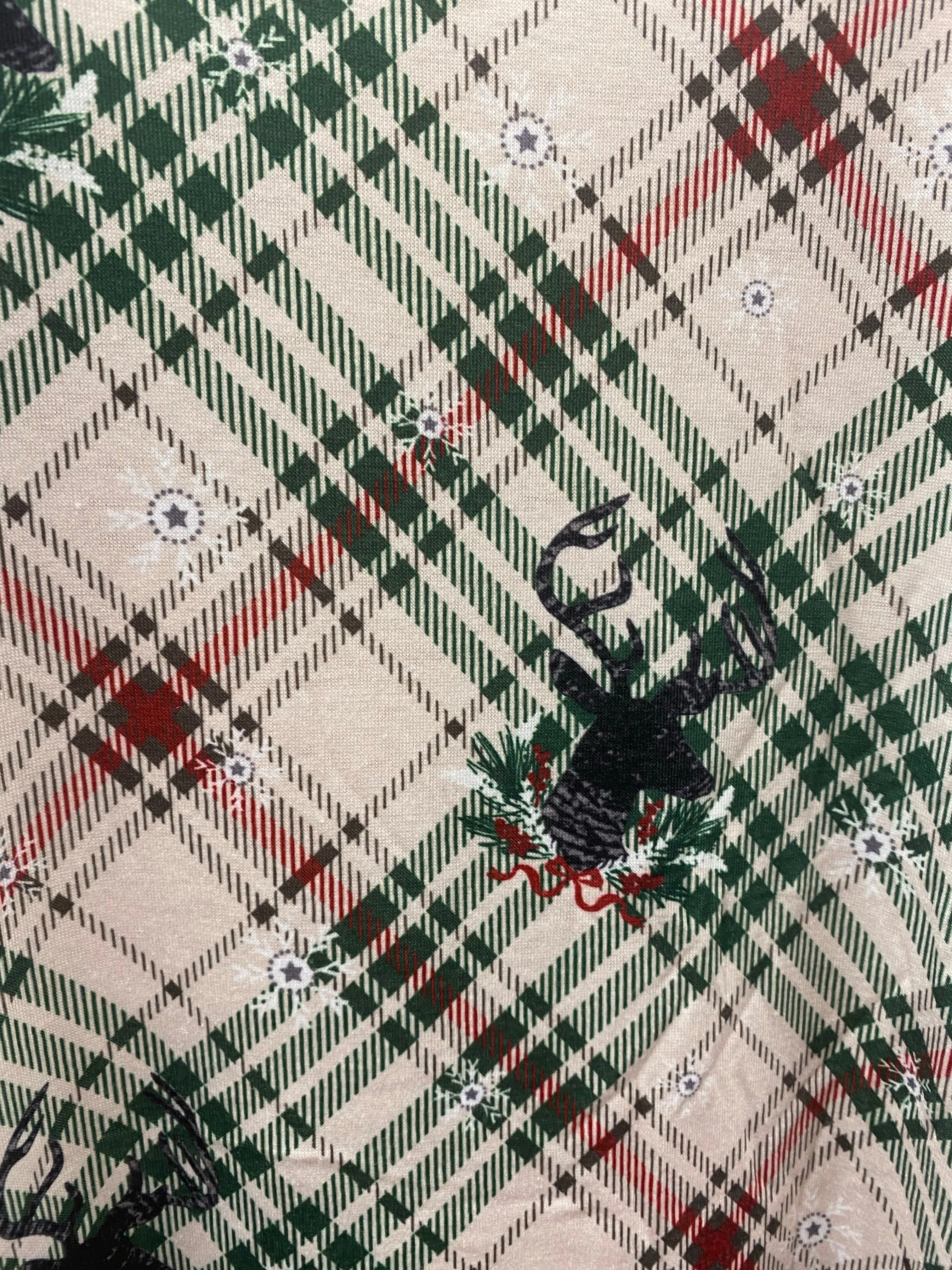 PLus Size Plaid Mock Neck Dress with Pockets