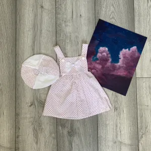 Polka Dot Baby Dress With Hat