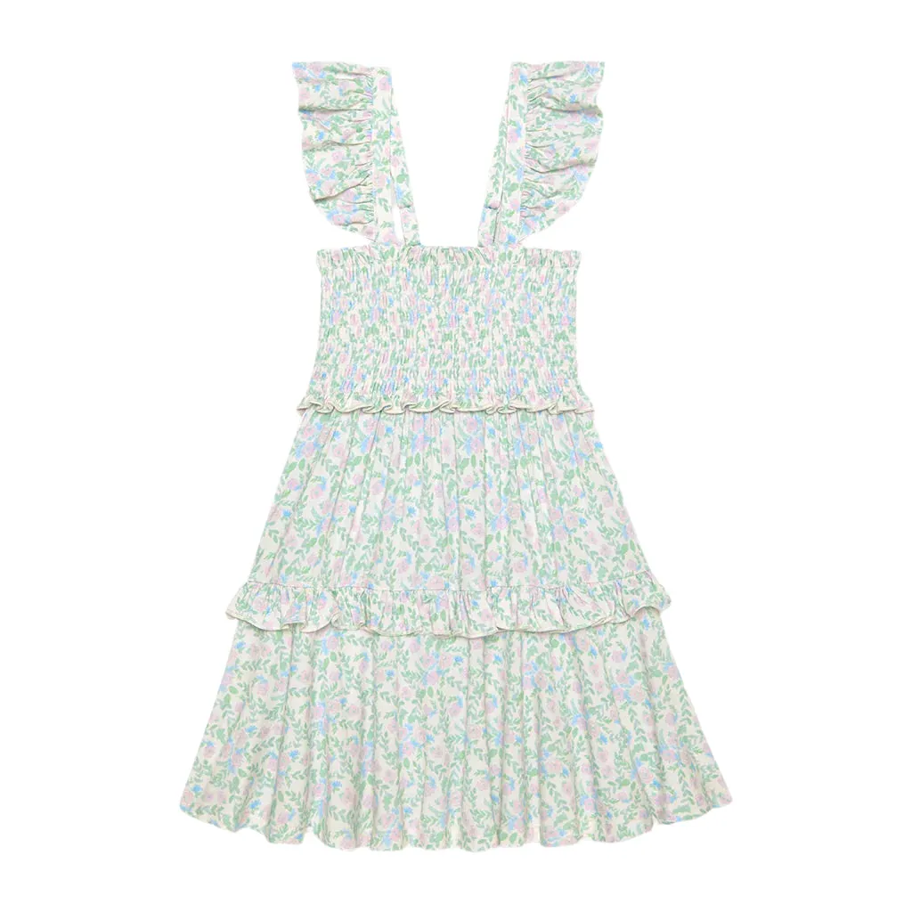 Posh Peanut Prairie Floral Smocked Babydoll Dress
