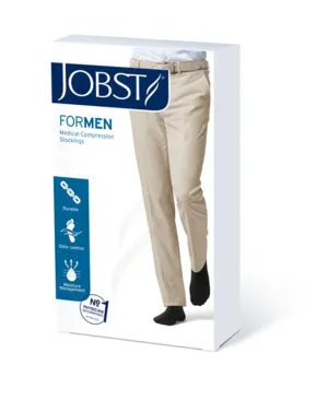 PR/1 JOBST MEDICAL LEG WEAR, MEN, KNEE HIGH, RIBBED, 30-40MMHG, XL, BLACK, CLOSED TOE