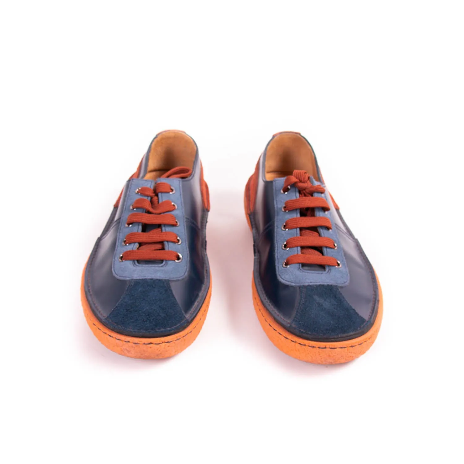 Prada Low-Top Leather Suede Sneakers