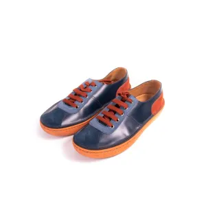 Prada Low-Top Leather Suede Sneakers