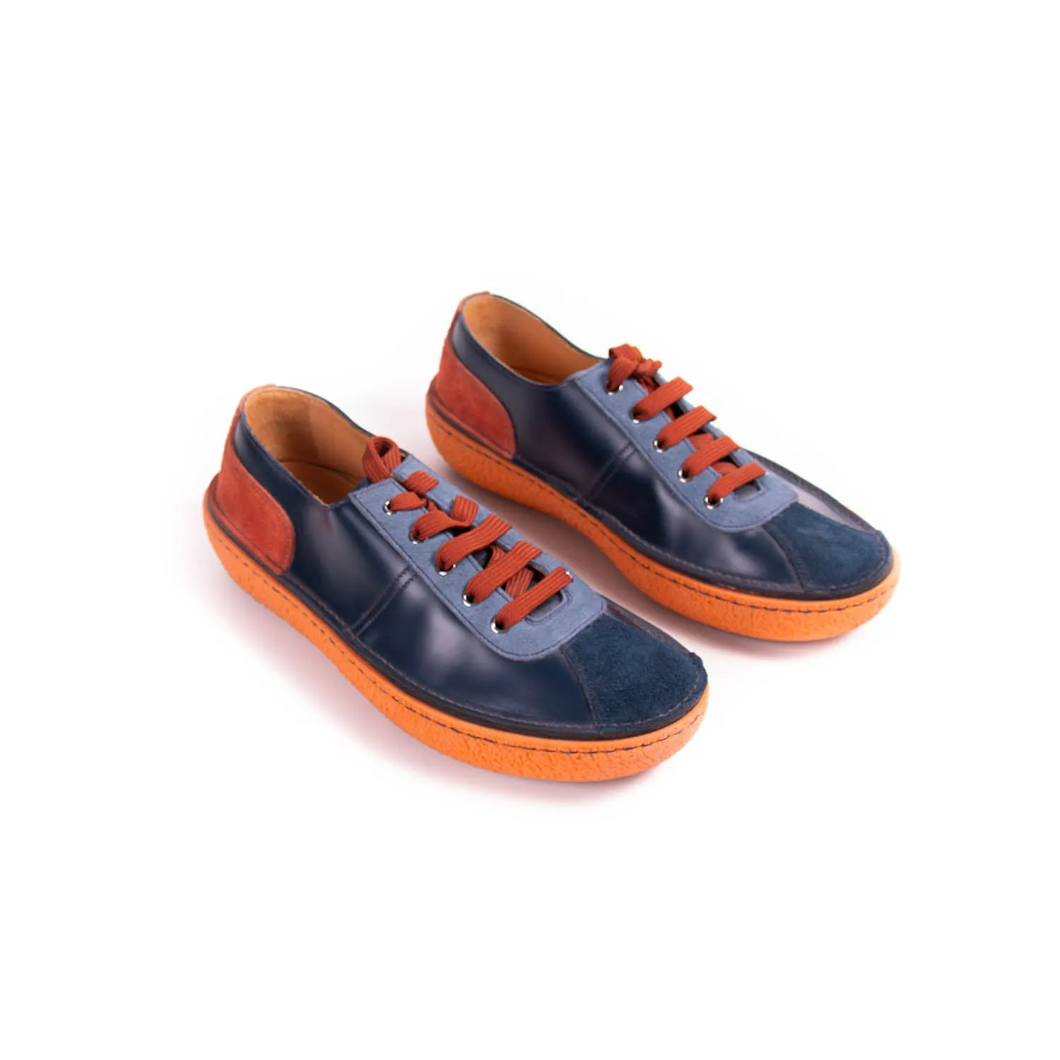 Prada Low-Top Leather Suede Sneakers