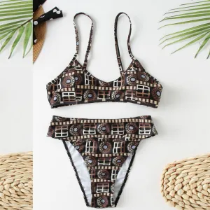 Print 2PCS Bikini & Cover Up Set (Sold Separately)