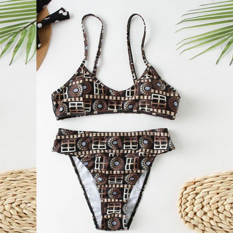 Print 2PCS Bikini & Cover Up Set (Sold Separately)
