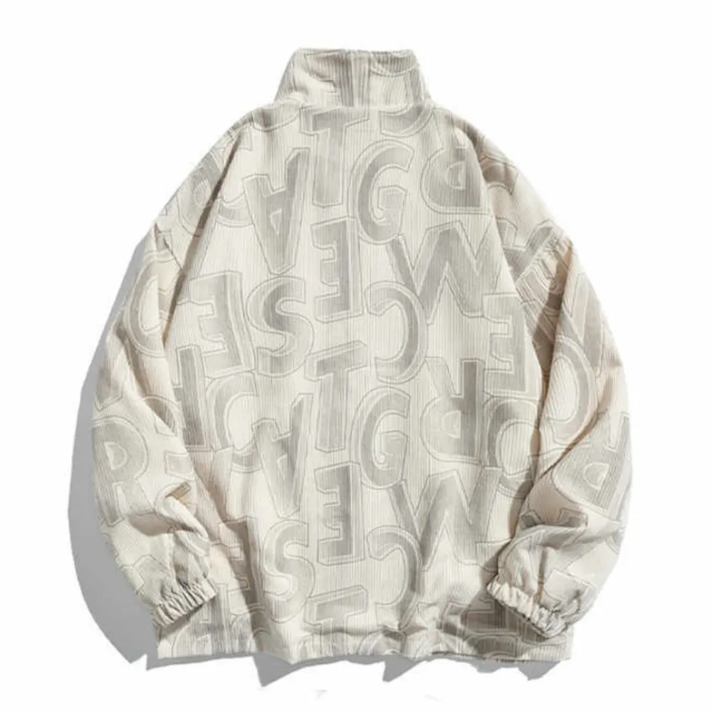 Pure Letter Pattern Casual Jacket