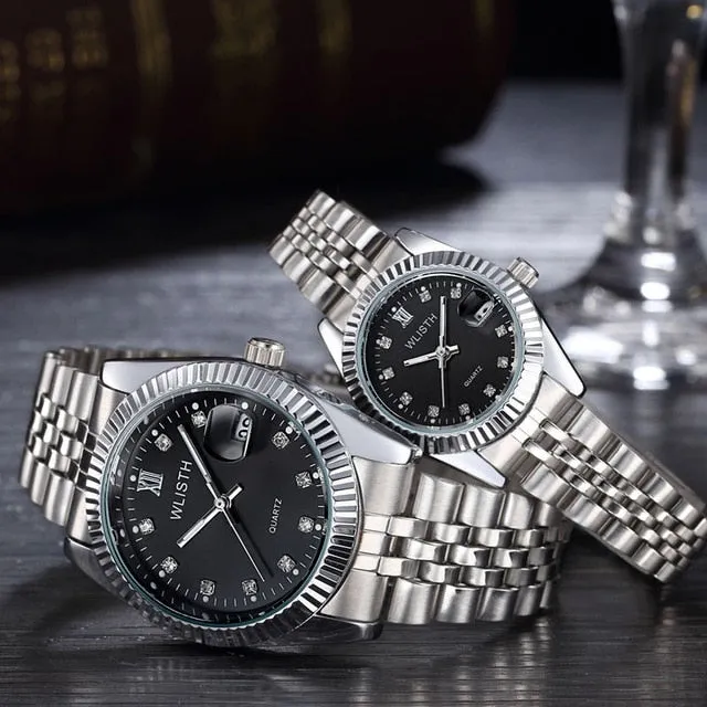 Quartz Fashion Casual lovers men women couple Watch