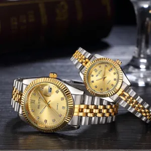 Quartz Fashion Casual lovers men women couple Watch