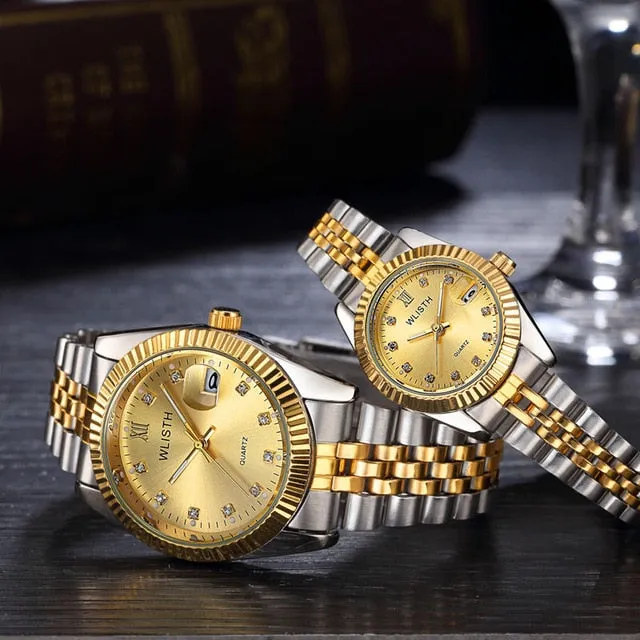 Quartz Fashion Casual lovers men women couple Watch