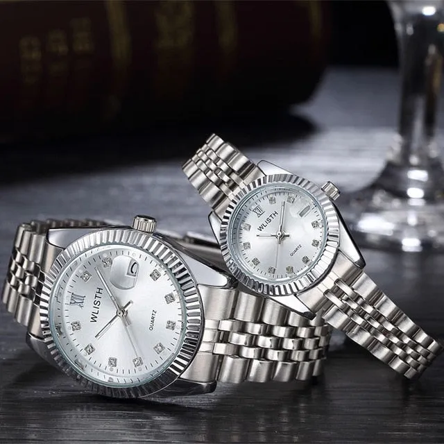 Quartz Fashion Casual lovers men women couple Watch