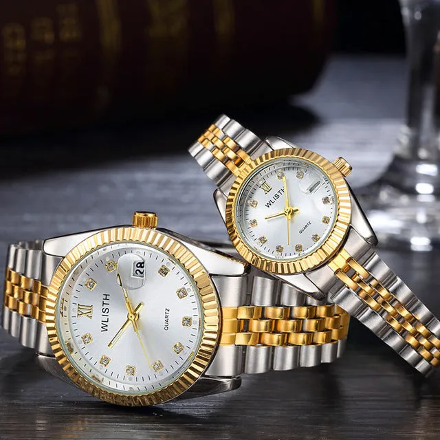 Quartz Fashion Casual lovers men women couple Watch