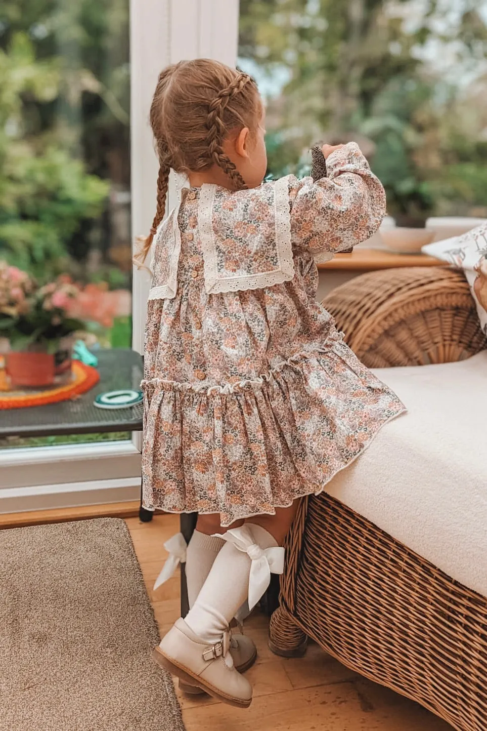 "Blossom" Lilac Vintage Floral Dress & Bloomers